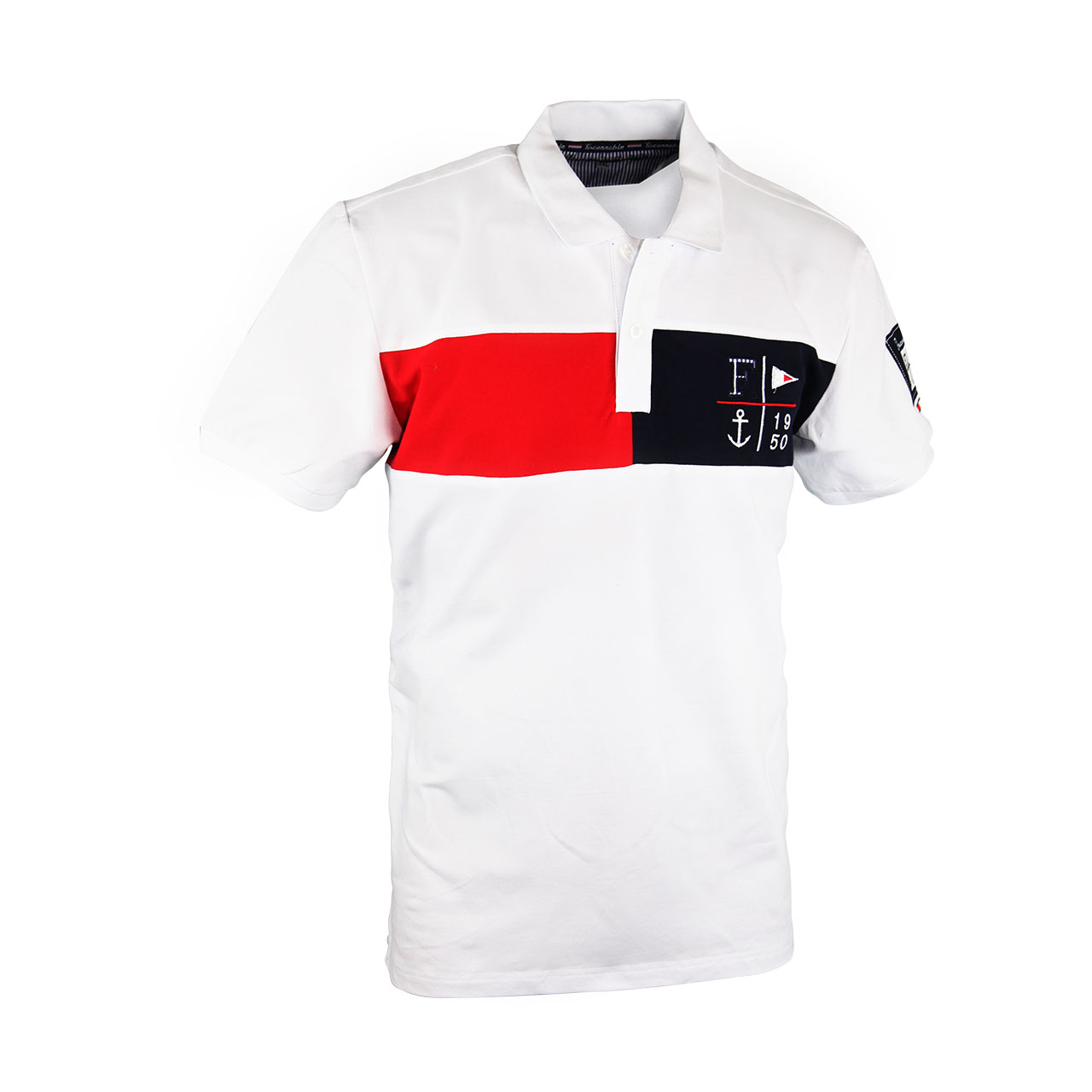 Red and white polo best sale t shirt